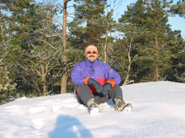 Caj on the summit of St Tornberget.