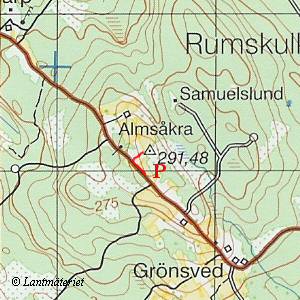 Topografisk karta, Grönsved i Kalmar Län