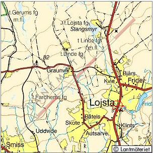 Topo map Lojstahajd with surroundings
