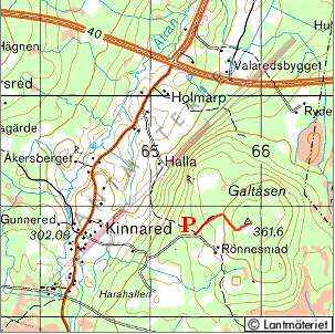 Topografisk karta Galtåsen i Västra Götaland och i Västergötland