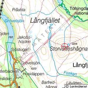 Topografisk karta Storvätteshågna i landskapet och länet Dalarna
