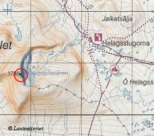Topografisk karta, Helagsfjället i Härjedalen och i Jämtlands län