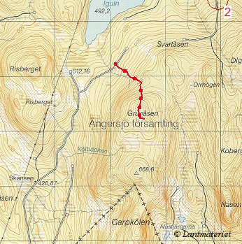 Topografisk karta, Garpkölen i landskapet Hälsingland