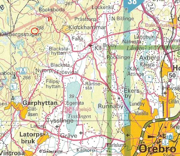 Topografisk karta över Tomasbodahöjden med omgivningar.