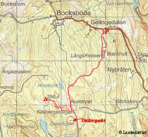 Topografisk karta Tomasbodahöjden i Närke